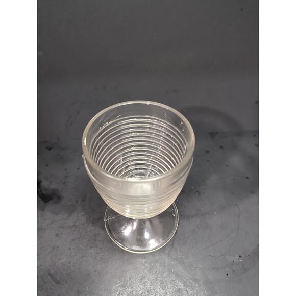 Anchor Hocking Manhattan Style Glass, Ribbed Clear Glass, Vintage‎ Glassware - Picture 5 of 9